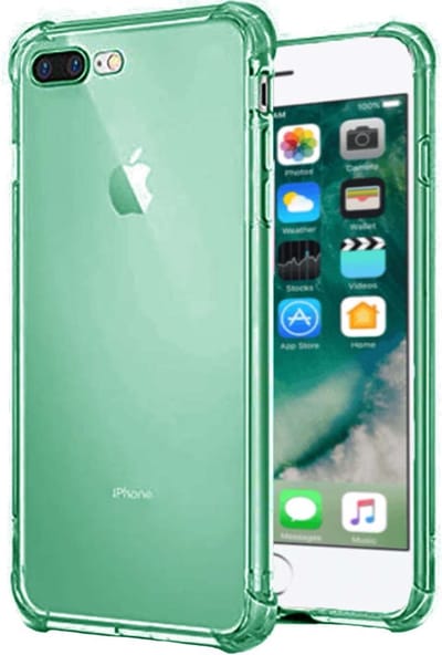 Smartphonica iPhone 7/8 Plus transparant siliconen hoesje - Groen geschikt voor Apple iPhone 7 Plus;Apple iPhone 8 Plus