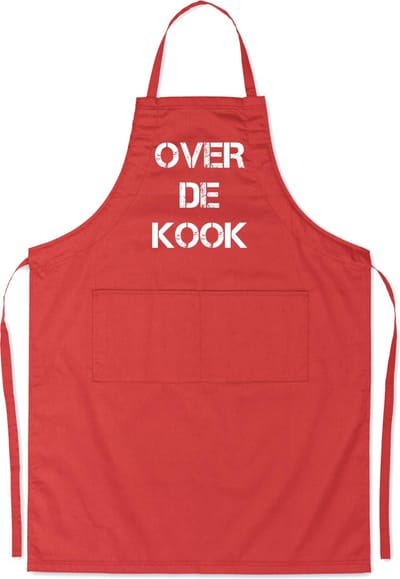 Benza Schort Over de kook - Grappige/Leuke/Mooie/Luxe Keukenschort - Rood