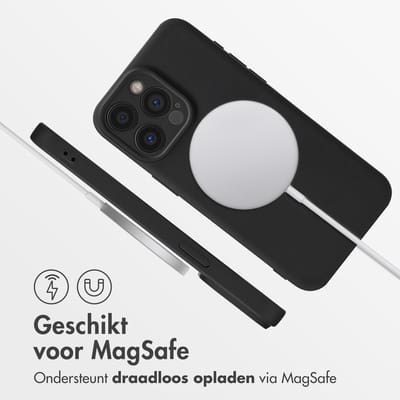 imoshion Hoesje - Geschikt voor Apple iPhone 15 Pro Max - Color Backcover geschikt voor MagSafe - Zwart