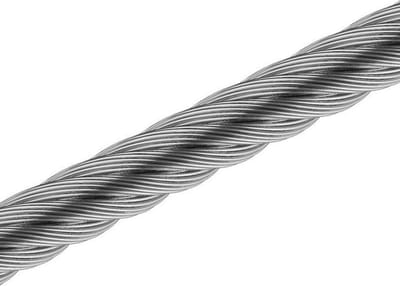 Staalkabel - 4mm - 6x7 + FC - Gegalvaniseerd - 100 meter op rol