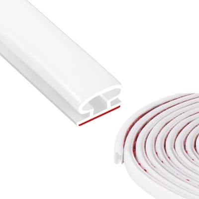 Allecto - D Shape Rubber Weather Stripping - Zelfklevend - Waterdicht - Wit - Tochtstrip - Geluidsisolatie - Geschikt voor 3 tot 5.5mm Opening
