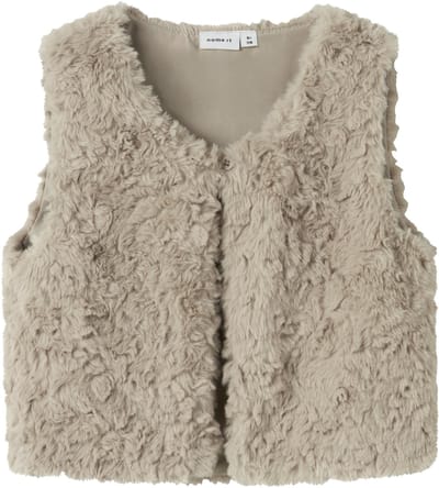 Name It mini meisjes gilet NANO FAKE FUR Island Fossil