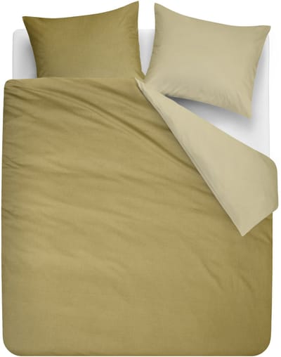 Beddinghouse Warm dekbedovertrek - Tweepersoons - 200 x 200/220 cm - Geel