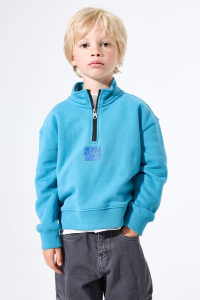 GARCIA Jongens Tekst Print Sweater Blauw Lange mouw