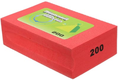 Hand Polijstblok - Schuurspons Diamant - Stenen Bewerken - Flexibele Schuimrug - 90x55x27mm - Rood