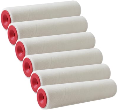 Sorex vacht verfroller anti spat - 6x - muur roller - pluisvrij - 5 x 25 cm - schilderen van wanden en plafonds