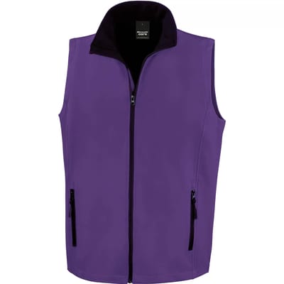 Result Printable Soft Shell Bodywarmer RT232 - Purple/Black - 3XL