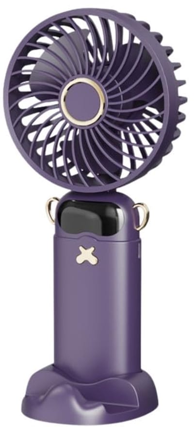 Opvouwbare handventilator - usb oplaadbaar - stille 2-in-1 oplossing voor hand en bureau met verstelbare kop voor reizen en thuis - blauw