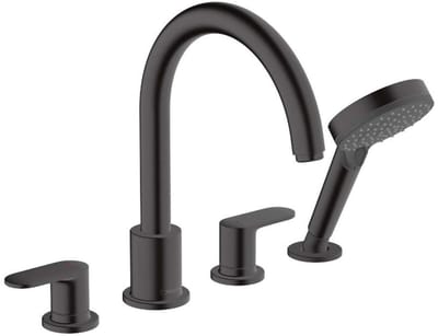 Hansgrohe Vernis Blend Afdekset badkraan - 211mm 4-gats - mat zwart