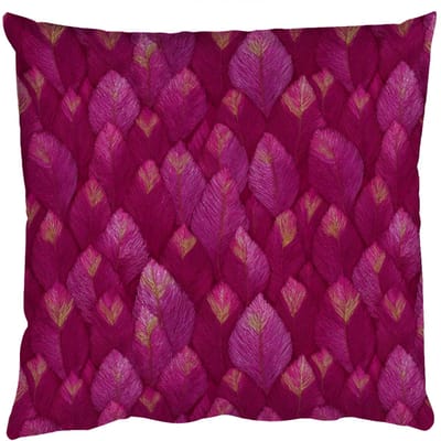 Sierkussens - Kussentjes Woonkamer - 50x50 cm - Bladeren - Patroon - Burgundy