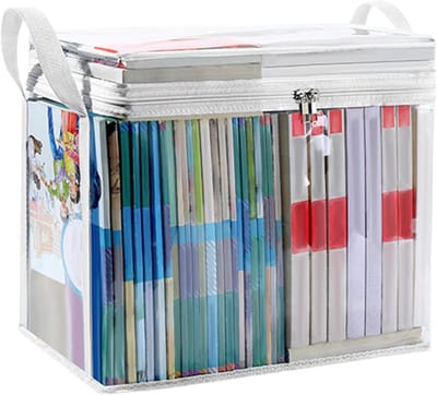 Opbergzakken met rits - Transparante zakken - Thuis organiseren - Waterdicht en stofvrij - 38x24x32cm - Wit