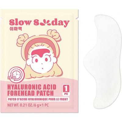 SlowSunday Niacinamide Voorhoofdpleisters 5 stuks, met gehydrolyseerd collageen en niacinamide, verzachtend en verstevigend, verheldert de huidskleur, Koreaanse huidverzorging, Y2K, geschikt voor alle huidtypes, perfect voor zomer en herfst, Halloween