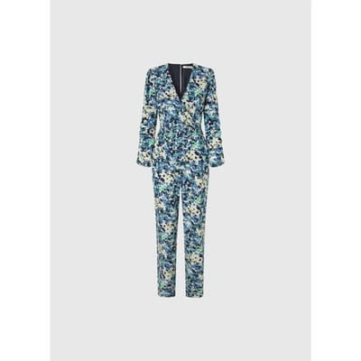 Pepe Jeans Casandra Print Jumpsuit Met Lange Mouwen Blauw S Vrouw