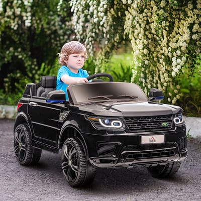 HOMCOM Elektrische kinderauto Kunststof, ijzer 110L x 68B x 52H cm Zwart