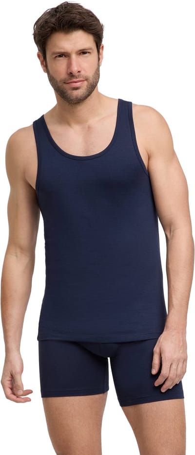 FALKE Daily Comfort 2-Pack huidvriendelijk elastisch katoen top van onderlaag heren grijs - maat M