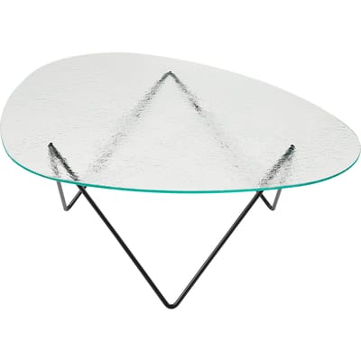Gubi Pedrera salontafel - mat zwart - gestructureerd transparant Glas