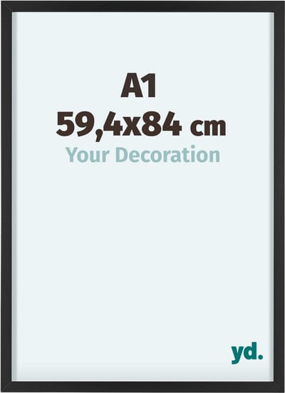 Your Decoration - Fotolijst A1 59,4x84 cm - Aluminium - Zwart - Virginia