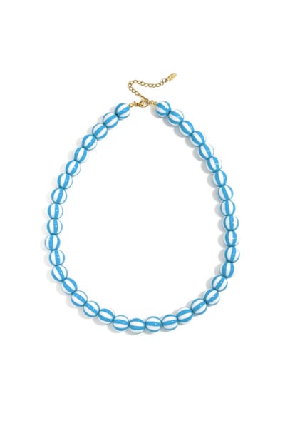 Kralenketting met gestreepte kralen - Groen
