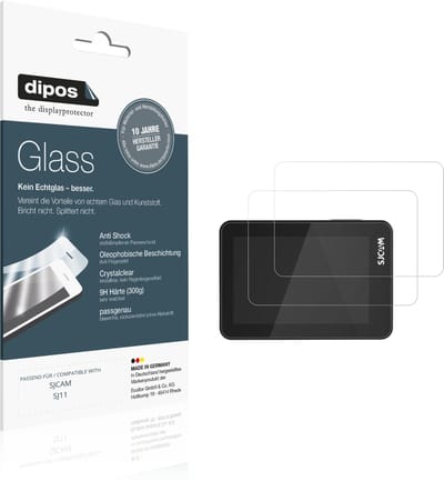 dipos – 2x Pantserfolie geschikt voor SJCAM SJ11 | 9H Screenprotector