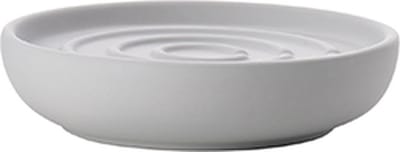 Zone Denmark Nova Zeepbakje - Porseleinen Zeepschaaltje - Toilet & Badkamer Accessoires - Ø 11 cm - Soft Grey (grijs)