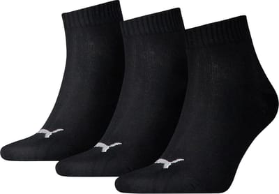 Puma - Kids 3-Pack Quarter Sokken Zwart - 23-26