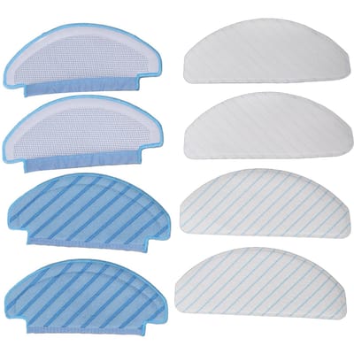 8 Pcs Chiffon de vadrouille pour DEEBOT OZMO T8 T8aivi N8pro Plus Aspirateur Pièces de Rechange Tampons de Nettoyage Vadrouille Microfibre white