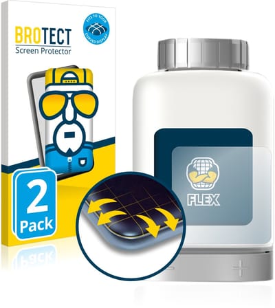 BROTECT - Screenprotector voor Bosch Smart Home (Radiatorthermostaat II) - Folie Beschermfolie transparant volledig dekking - 2 Stuks
