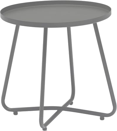 Bijzettafel Ibiza - Ø 45 cm, hoogte 45 cm, staal, gepoedercoat, antraciet
