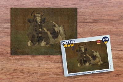 Puzzel Liggende koe - Schilderij van Anton Mauve - Legpuzzel - Puzzel 500 stukjes