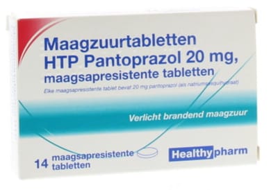 Healthypharm Maagzuurtabletten Pantoprazol 20mg - 2 x 14 tabletten