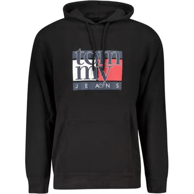 Tommy Hilfiger Zwarte Katoenen Mannen Sweatshirt