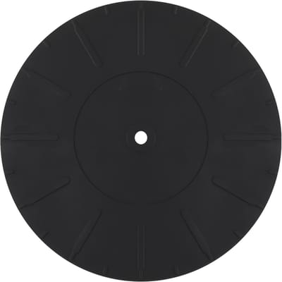 Antistatische Siliconen Draaitafelmat voor Vinylplaten - Zwart 17cm