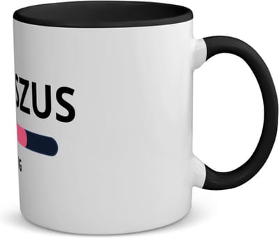 Akyol - bonuszus loading koffiemok - theemok - zwart - Zus - ochtendkoffie laden - verjaardagscadeau - verjaardag - cadeau - cadeautje voor zus - zus artikelen - kado - geschenk - gift - 350 ML inhoud
