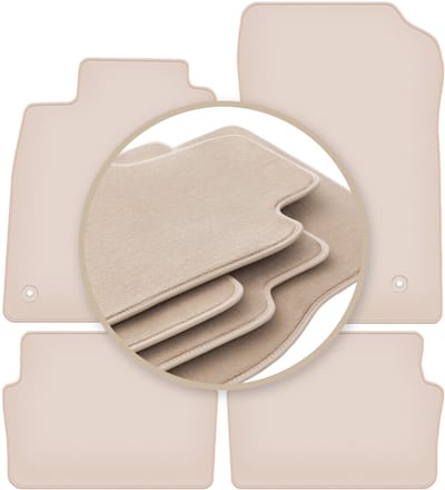PREMIUM beige matten voor: Renault Laguna III liftback, stationwagen 2007-2015