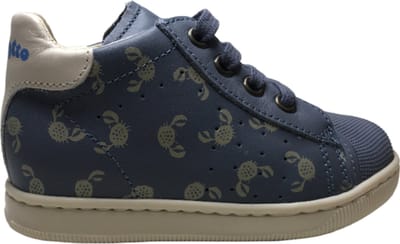 Falcotto veter rubberen neus krab lederen sneakers Moon blauw Mt 20