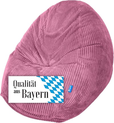 Grote Roze Zitzak XXL Comfortabel Velours voor Binnen