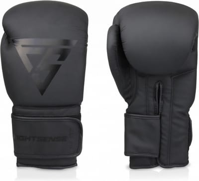 FightSense Eclipse Bokshandschoenen 14 oz – Mat Zwart – Voor Boksen & Kickboksen