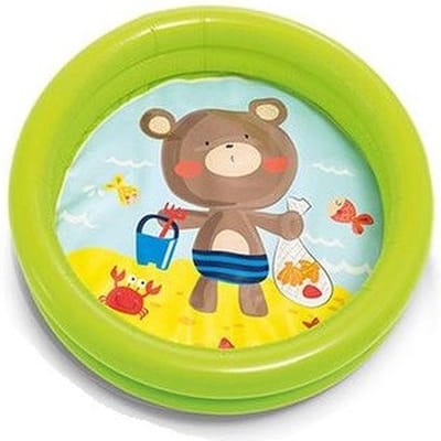 Intex kinder opblaas zwembad groen 61 cm voor dreumesen/peuters