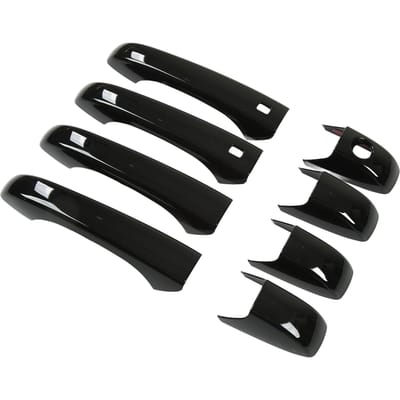 Cache de poignée de porte extérieure de voiture Noir brillant Remplacement pour Jeep Grand Cherokee WK2 WL 2011‑2022 black