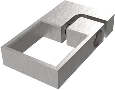Muuranker Houder - Vierkante Klem - Leuning Bevestigen - Roestvrij Staal V2A - 40x40x2 mm - Zilver