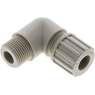 10x8mm & G3/8'' PP L-Vorm Knelfitting Buitendraad 10bar