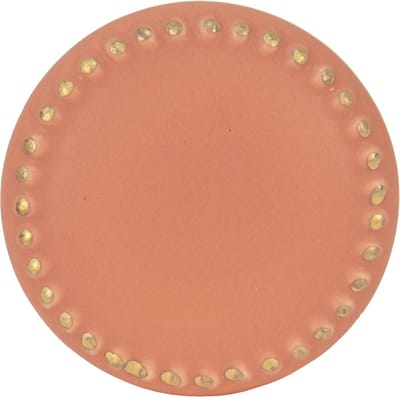 Clayre & Eef Deurknop Ø 4 cm Oranje Goudkleurig Keramiek