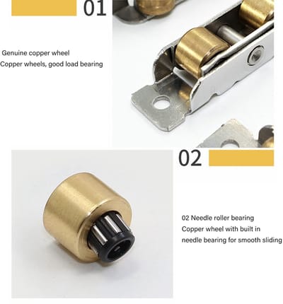 Dailygoods- Schuifdeurrollers 4 Sets - Glazen Schuifdeurrollers - Vervangingsset - Schuifdeurrollermontage - Voor Thuis/Kantoor - Eenvoudige Installatie - Deurrol