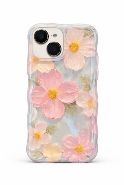 Telefoonhoesje - iPhone 11 - met grote bloemen in pasteltinten