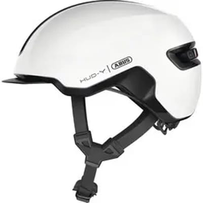 Fietshelm ABUS HUD-Y shiny white M - 54-58 cm - wit - Geschikt voor gebruik op elektrische fietsen - stadsfietsen - 300 g
