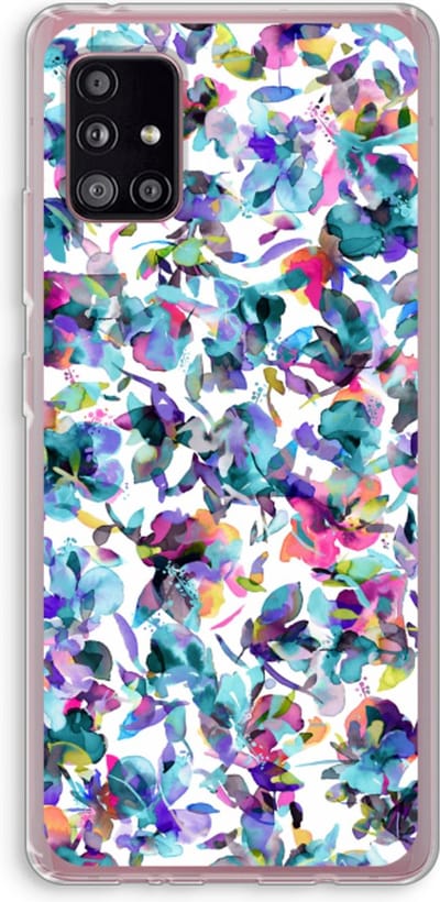 Case Company® - Hoesje geschikt voor Samsung Galaxy A51 5G hoesje - Hibiscus Flowers - Soft Cover Telefoonhoesje - Bescherming aan alle Kanten en Schermrand