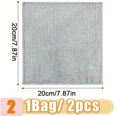 Verdikte Schoonmaakdoek Keuken Magische Afwasdoek Metaal Staaldraad Schoonmaaklap Magnetron Fornuis Schoonmaakgereedschap Afwasdoek Single Layer
