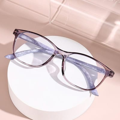 Anti Blauw Licht Bril Anti Reflecterend Lichtgewicht Met Flexibele Pootjes Eenvoudige Gezichtsbedekkende Tas Met Decoratieve Bril 6091 1 beige
