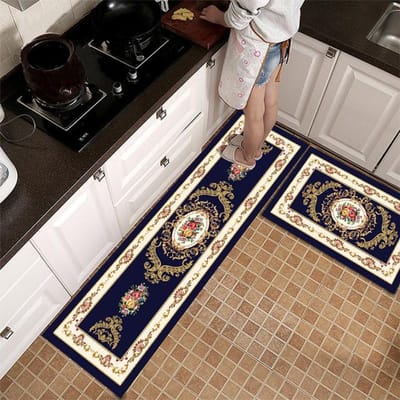 Wasbare Keukenmat Voor Vloer Serviespatroon Badkamer Entree Deurmat Hal Balkon Tapijt Slaapkamer Woonkamer Vloerkleed 40cmx60cm 1pc white