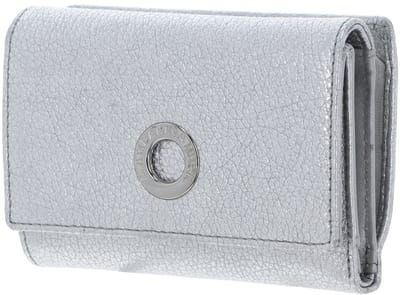 MANDARINA DUCK Leren portemonnee Mellow Metal Wallet with Flap Silver zilverkleurig